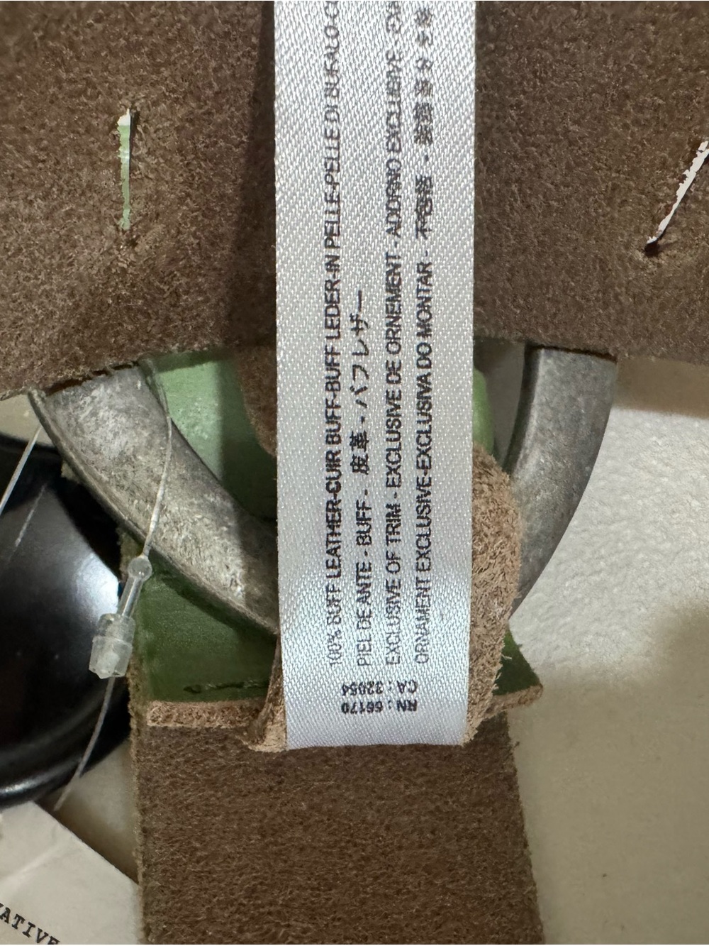 We The Free People Noa Leather Belt Green Sage - Picture 5 of 6